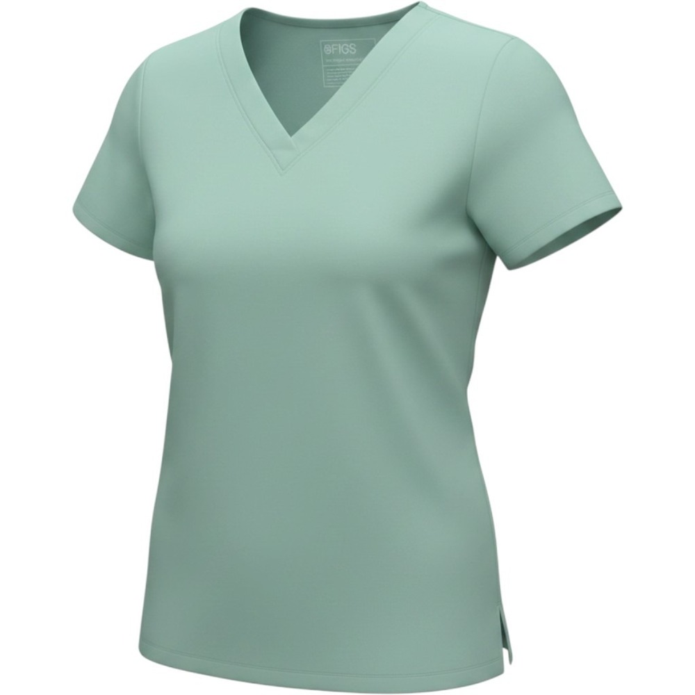 FIGS Leon Scrub Top Mens Small Seafoam Green V-Neck Pocket Medical Minimalist